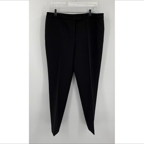 Anne Klein Contour stretch Bowie pants trousers ankle black tapered leg new 16 - Picture 2 of 5